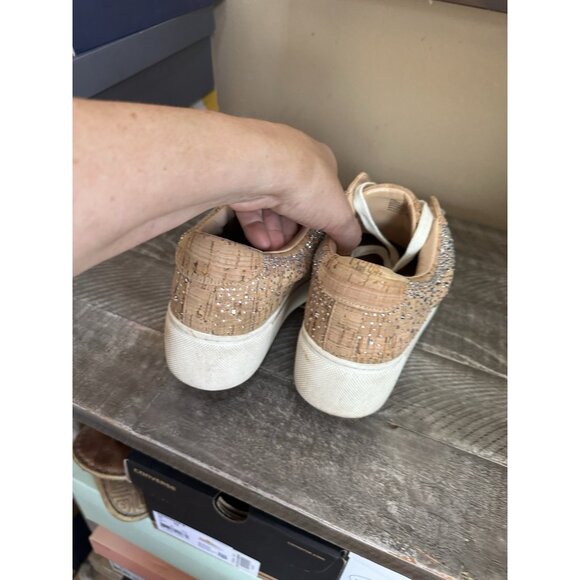 Alex Marie Women’s Cork Sneaker Bling Embezzled Sparkly Size 9m - Picture 4 of 5